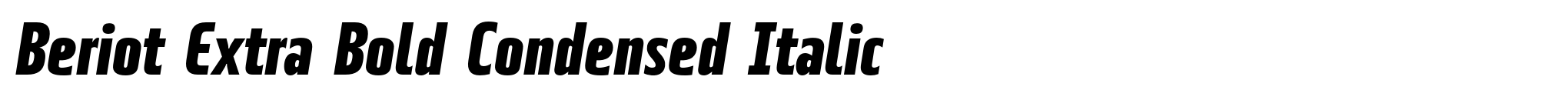 Beriot Extra Bold Condensed Italic image